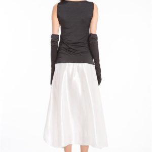 Robe vintage inspirée des années 20 en noir et blanc