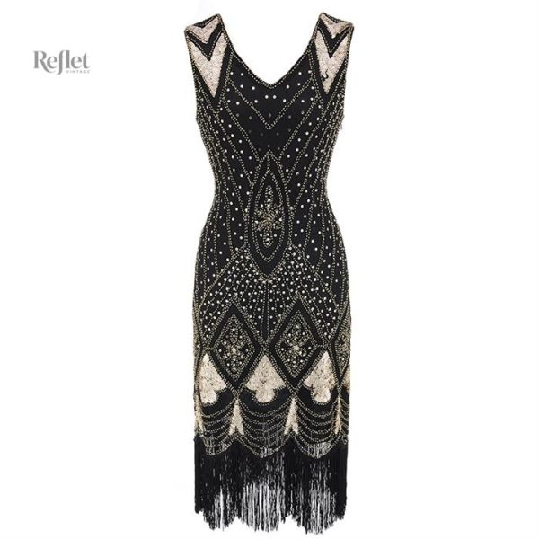 Robe sans manches à la mode des années 20