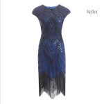 Robe noire chic des années 20, sans manches