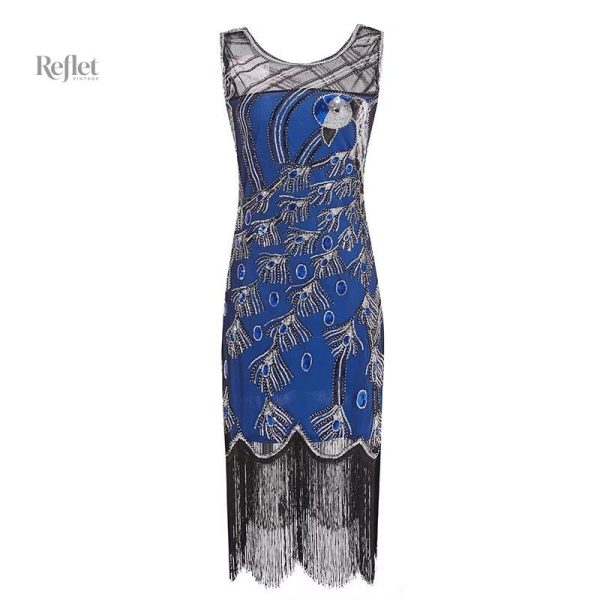 Robe vintage noire, mode des années 20, sans manches