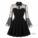 Robe noire courte évoquant le glamour des années 30