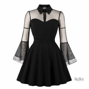Robe noire courte évoquant le glamour des années 30