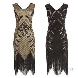 Robe vintage noire style années 30