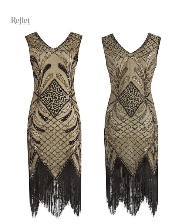 Robe noire années 30 pour soirée