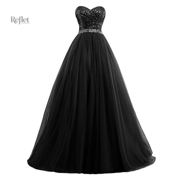 robe-noire-de-princesse-1 Robe noire de princesse élégante et raffinée
