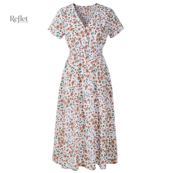 Robe élégante noire, décolleté années 40