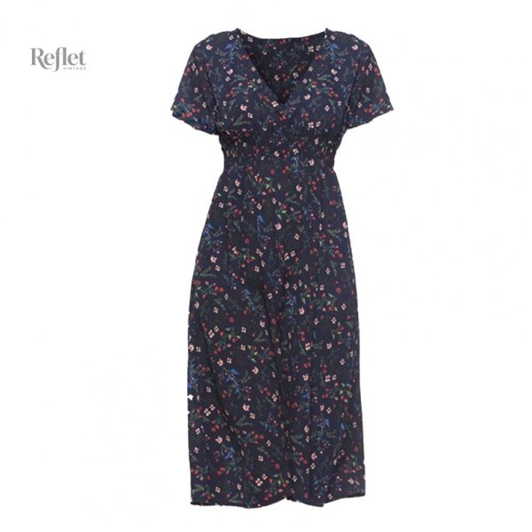 Robe noire classique, style rétro années 40