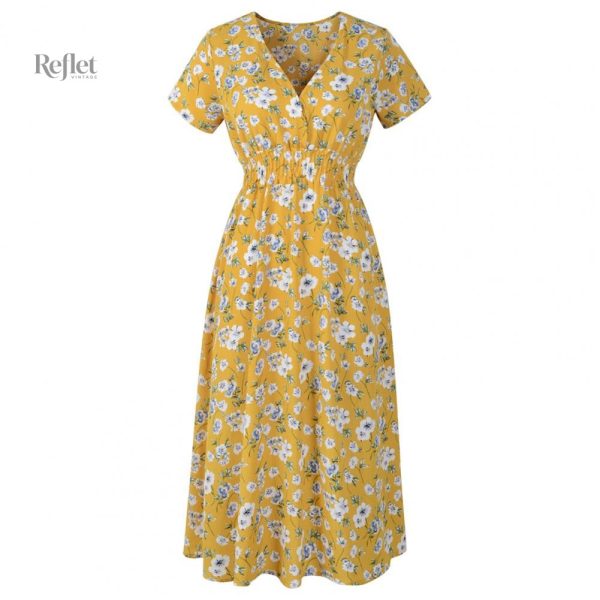 Robe noire sophistiquée, look années 40, décolleté