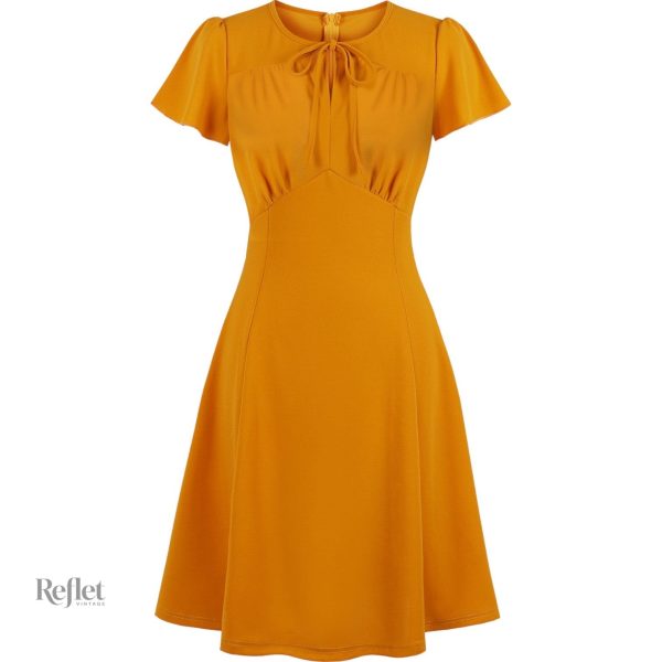 robe-orange-annee-70-1 Robe orange style années 70