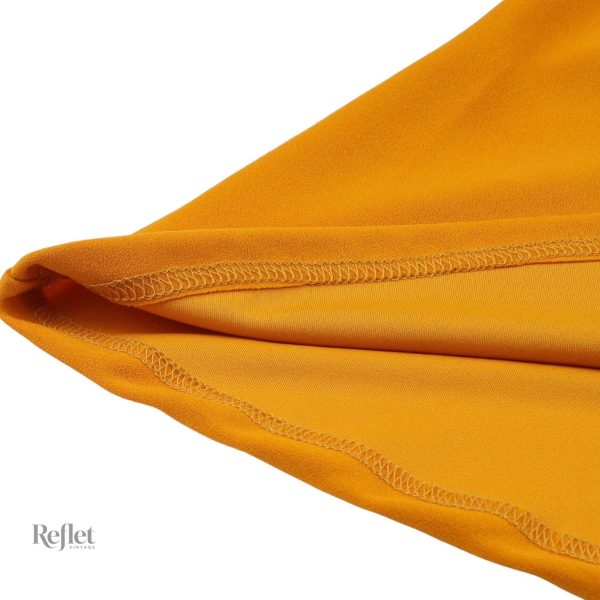 Robe à motifs années 70 orange