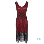 Robe à sequins années 20, chic rétro, soirée glamour