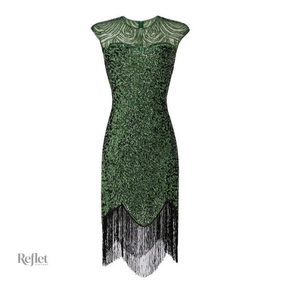 Robe de soirée à paillettes inspirée des années 30