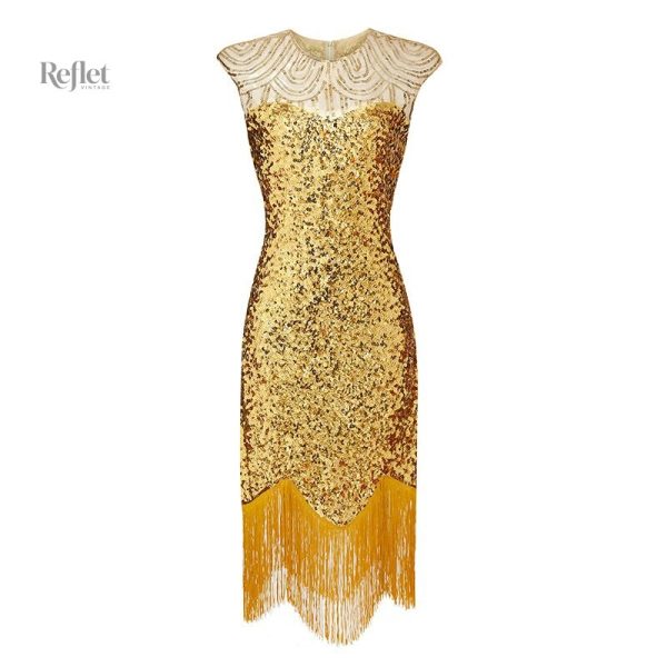 Modèle chic années 30 avec des reflets brillants