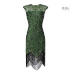 Look classique et brillant années 30 en robe pailletée