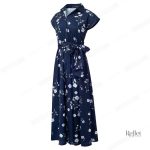 Robe élégante années 40 avec évasement