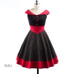 Robe Pin Up années 50 en tissu rétro