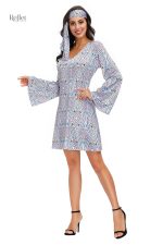 Robe rétro à volants, inspiration pin-up des années 70