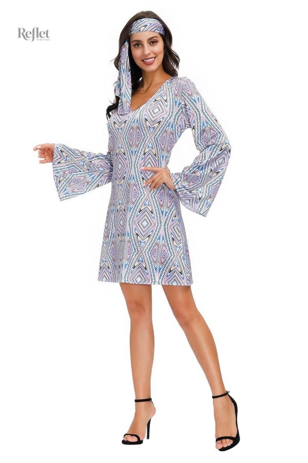 Robe rétro à volants, inspiration pin-up des années 70