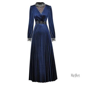 Robe plissée vintage inspirée des années 50