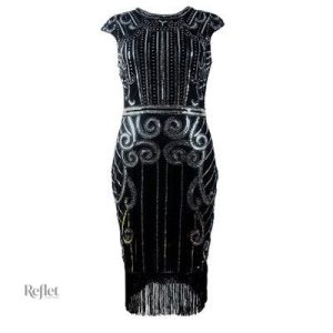 Style rétro des années 20 pour silhouette généreuse
