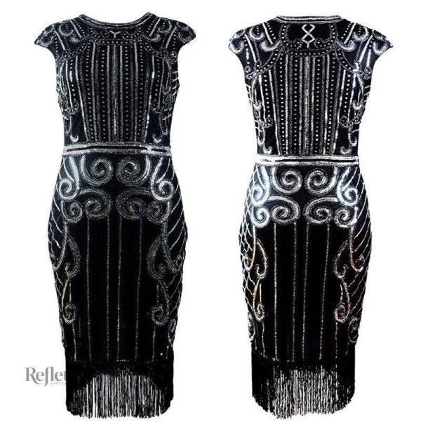 Robe années 20 chic pour silhouettes voluptueuses