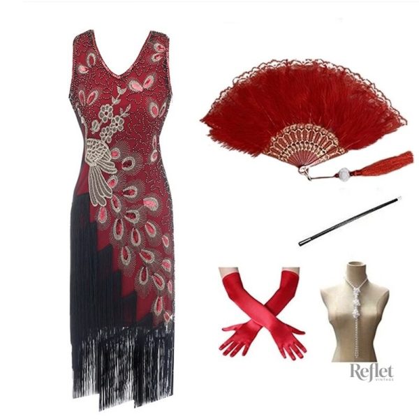 robe-pour-soiree-annees-20-rouge-1 Robe soirée années 20 rouge