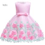 Robe avec ceinture ornée pour fille