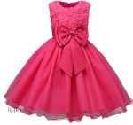 Robe rose pour filles, style princesse