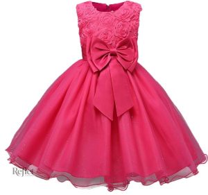 Robe rose pour filles, style princesse