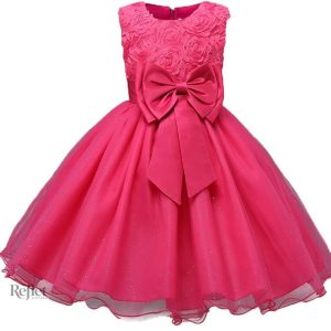 Robe rose pour filles, style princesse