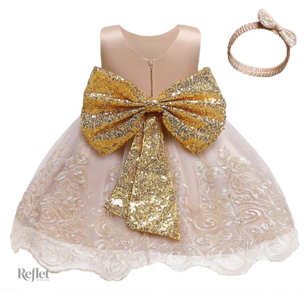 Robe rétro à volants, élégance pour bébé