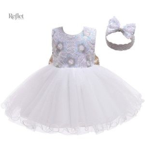 Robe rétro pour bébé de 6 mois avec look princesse