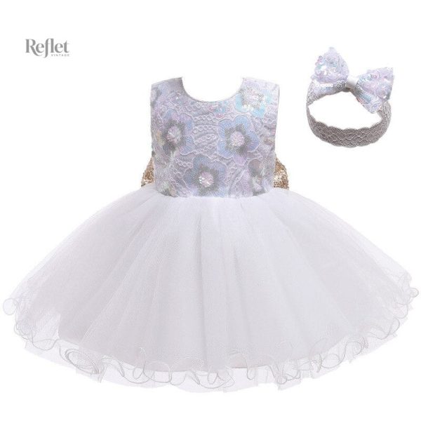 Robe rétro pour bébé de 6 mois avec look princesse