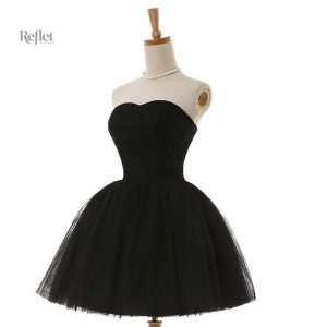 Robe de bal princesse noire élégante et raffinée