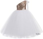 Robe blanche à manches pour enfant