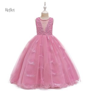 Robe cérémonie fille avec jupe évasée