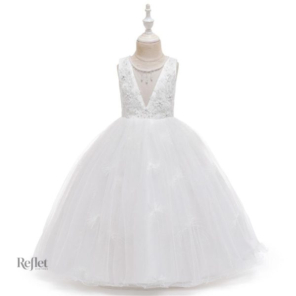 Robe princesse fille avec détails raffinés