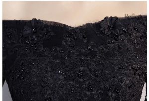 Robe élégante noire pour femme, design princesse
