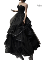 Robe femme noire, look princesse intemporel