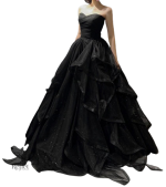 Mode féminine : robe princesse noire pour soirées