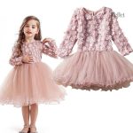 Robe princesse rose pour petite fille