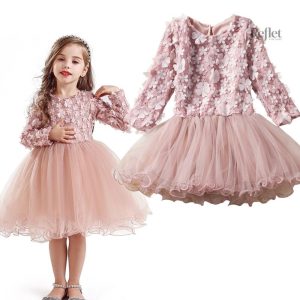 Robe princesse rose pour petite fille
