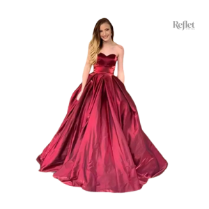 Robe de princesse rouge pour femme, style chic et romantique