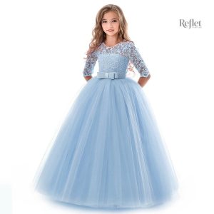 Robe de bal princesse enfant en blanc