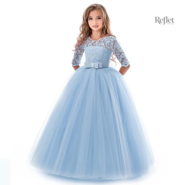 Robe de bal princesse enfant en blanc