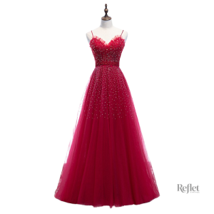 Robe de princesse femme en vin rouge