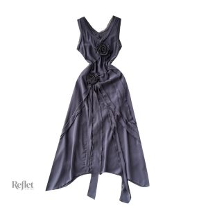 Robe longue printemps années 20, élégance pas cher