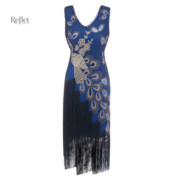 Robe rétro années 20 avec détails raffinés