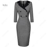 Robe années 30 à carreaux, style rétro chic
