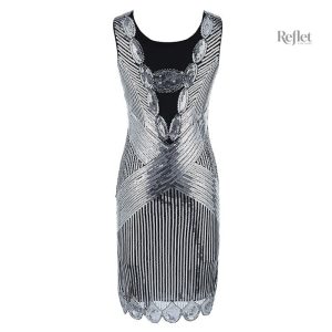 Robe années 30 avec ceinture à la taille